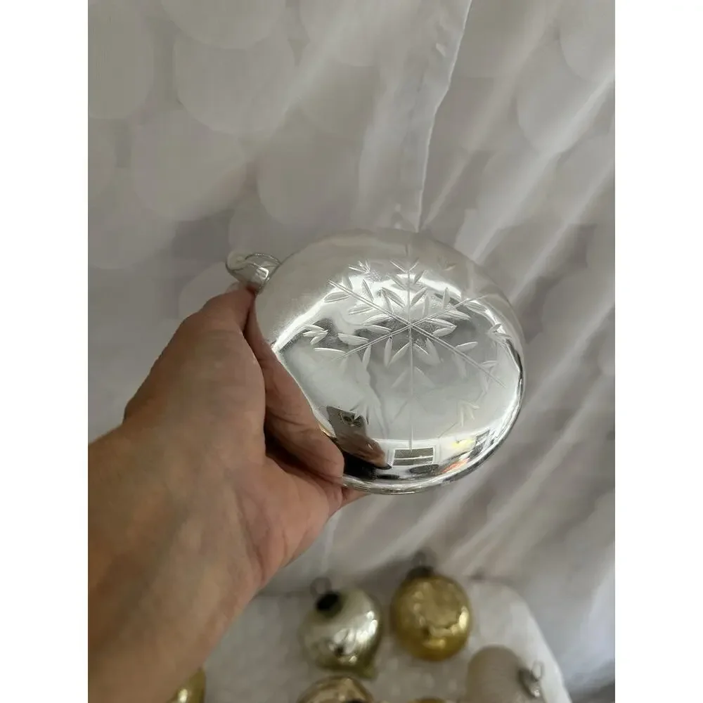 Lot Of 13 X LARGE Handblown Glass Christmas Ornament Balls High End Quality